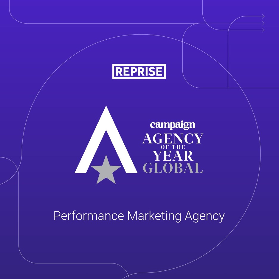 Reprise taking home Silver for Performance Marketing Agency at Campaign Magazine UK’s Agency of the Year Awards! 